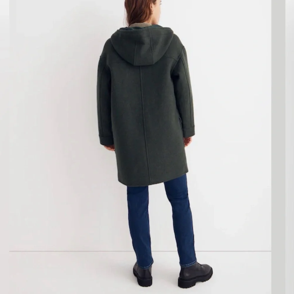 Madewell Lynnford Coat Wool Cashmere Forest Green Small New FLAWED